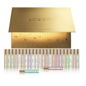 Lovery 24-Piece Perfume Set with Gold and Pastel Shades